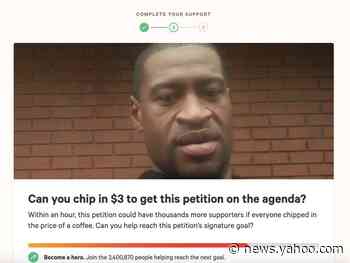 Change.org doesn't donate the money raised through its record-breaking George Floyd petition — and some donors say they feel misled