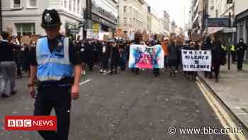 Brighton George Floyd protesters march to police station