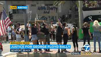 Hundreds protest in Newport Beach over death of George Floyd