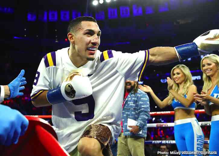 Teofimo Lopez to Devin Haney: ‘Floyd can’t fight for you’