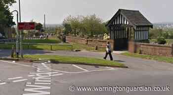 Youths play football in Fox Covert Cemetery’s baby garden