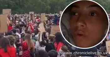 Amber Gill slams 'not social distancing' accusations after protest