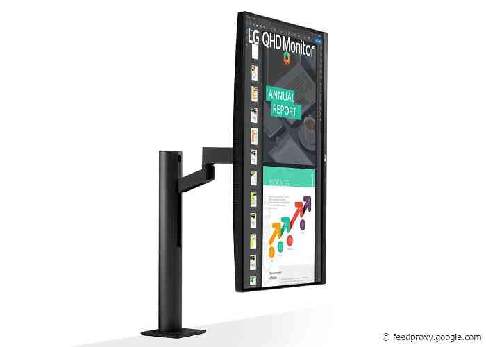 LG  QHD Ergo IPS monitor $450 with versatile pivot, tilt and swivel stand