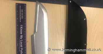 Huge machete and vehicle seized after 'firearms incident'