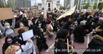 Poignant moment Black Lives Matters protesters take knee in Birmingham