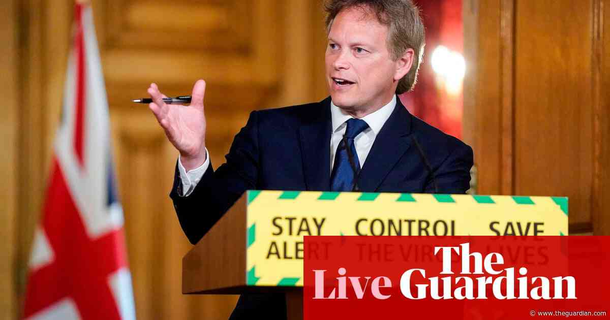 UK coronavirus live: Grant Shapps to lead daily briefing; Sharma met PM in No10 before showing symptoms