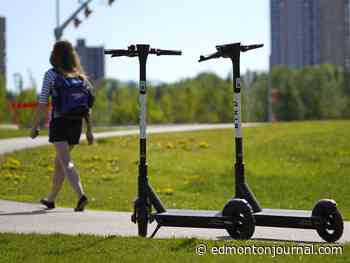 E-scooters hit Edmonton streets for a second season with tight COVID-19 regulations - Edmonton Journal