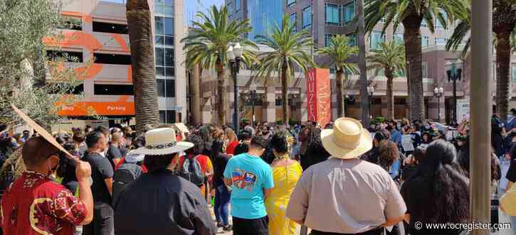 Morning protest in Anaheim starts another day of demonstrations