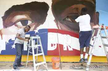 New mural memorializing George Floyd underway at The Breakfast Klub