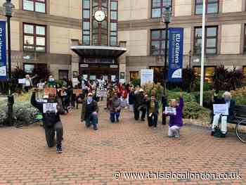 George Floyd: Residents 'take a knee' outside of Merton Council