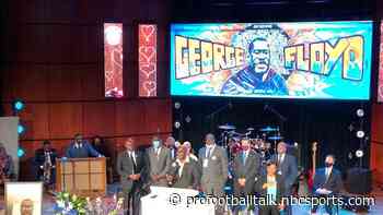 Vikings players in attendance at George Floyd memorial service
