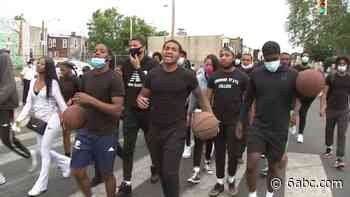 Young basketball players march through West Philadelphia for social justice - WPVI-TV