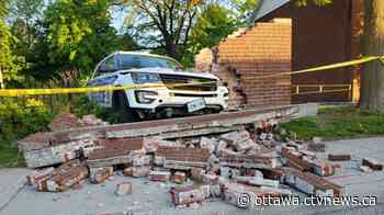Ottawa police vehicle stolen, crashed into wall | CTV News - CTV News Ottawa
