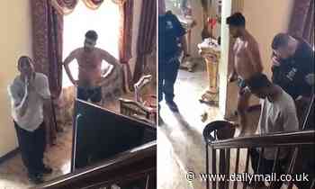 Shocking moment Queens man, 26, in his underwear catches a homeless burglar inside his home
