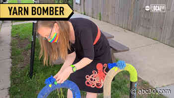 Crochet art is brightening up this Chicago neighborhood