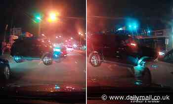 Car slams into vehicle leaving street at busy intersection - but who is in the wrong? 
