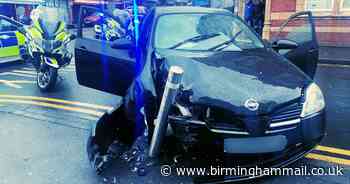 Uninsured lad crashes on first corner after bragging about driving skills