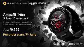 Amazfit T-Rex Price in India Revealed, Pre-Bookings Start June 7 via Amazon