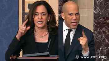 Republican senator holds up anti-lynching bill. See Harris and Booker's response.