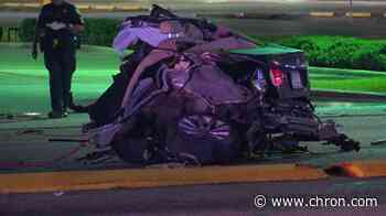 Teen killed when BMW splits in half during crash on Highway 6