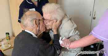 Adorable couple married for 59 years reunited after living apart during lockdown