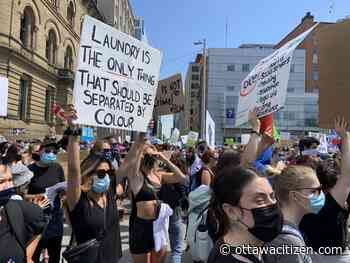 George Floyd solidarity march: Protesters gather on Parliament Hill