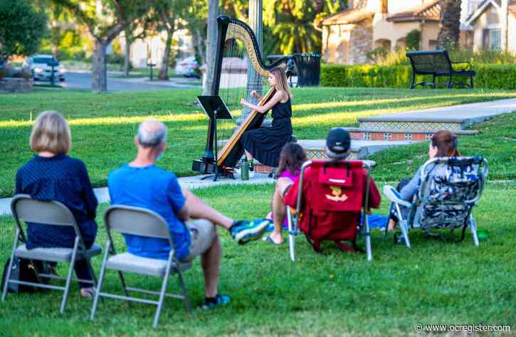 Teen brings neighbors together with harp concert