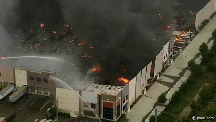 Fire destroys Amazon distribution center in California