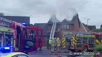 Lightning strike sets house on fire in Gowerton, Swansea