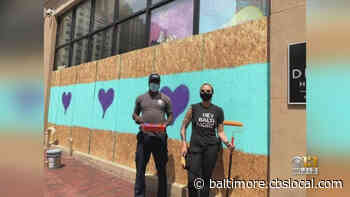 Downtown Partnership Painting Positivity On Boarded Up Stores