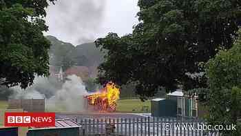 Consett Junior School's summer house set on fire