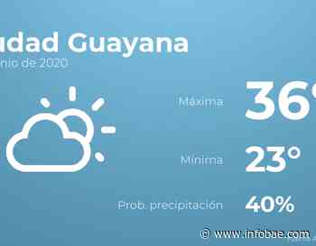 Previsión meteorológica: El tiempo hoy en Ciudad Guayana, 4 de junio - infobae