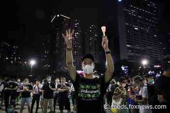 Police fire pepper spray at demonstrators during Tiananmen Square memorial