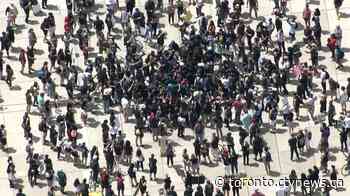 People begin to gather for anti-Black racism protests in Toronto