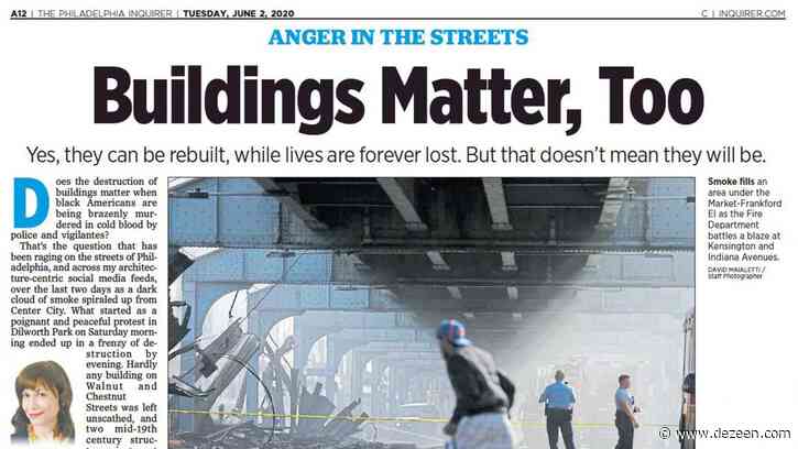 US newspaper apologises for offensive "Buildings Matter, Too" headline on column by architecture critic