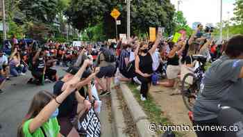 Hundreds fill downtown Toronto streets to protest anti-Black racism