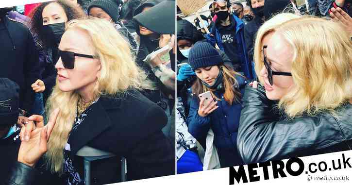 Madonna surprises protesters by joining the crowd for Black Lives Matter march in London