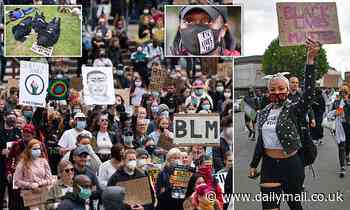 George Floyd protests spread across the UK: Crowds gather in Bristol, Portsmouth - Daily Mail