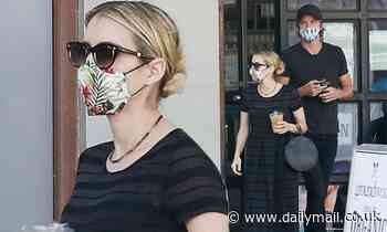 Emma Roberts puts on a chic display as she steps out for breakfast with boyfriend Garrett Hedlund