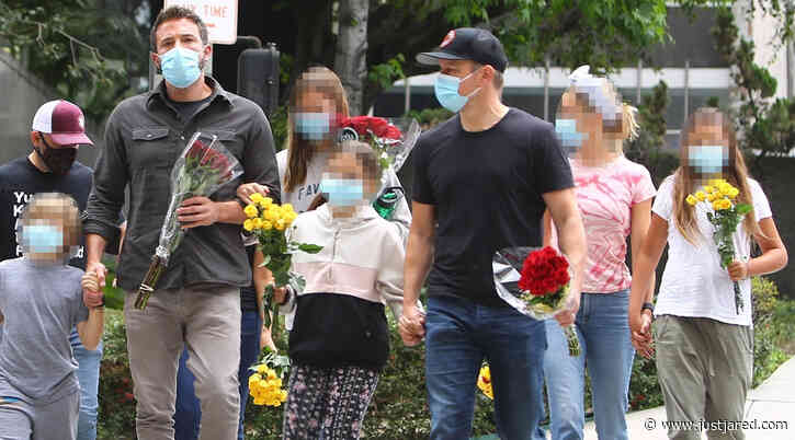 Ben Affleck, Matt Damon, & Their Kids Pay Respects at a Breonna Taylor Memorial in L.A.