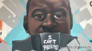 Murals in tribute to George Floyd, Black Lives Matter movement painted in Toronto