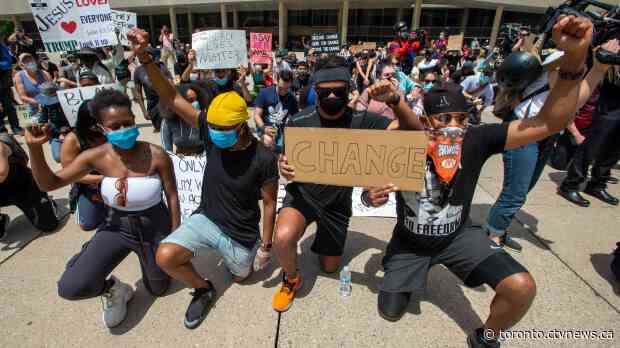 Crowds fill downtown Toronto streets to protest anti-Black racism - CTV News