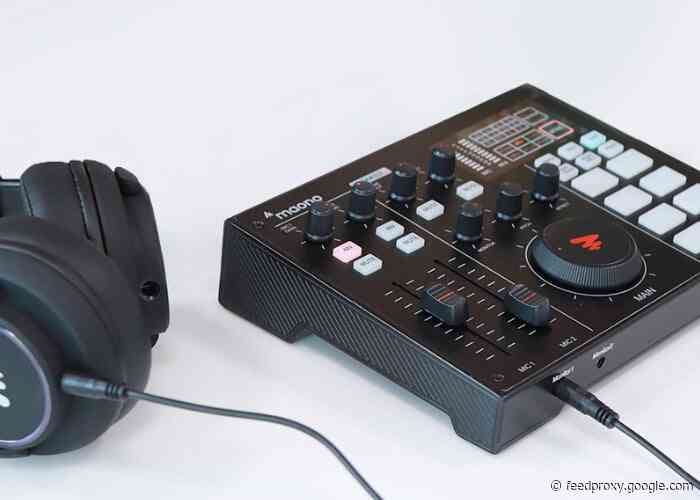 Portable production studio with multichannel mixer, pre-amp, voice FX, battery and more