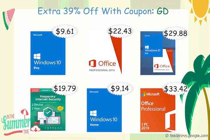 Summer Sales: Windows 10 Pro with $9.61 and Office 2016 Pro with $22.43