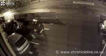 Investigation launched after man caught on CCTV setting fire to cars