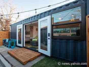 A company turns shipping containers into tiny one bedroom homes built on trailers for $98,500 — see inside