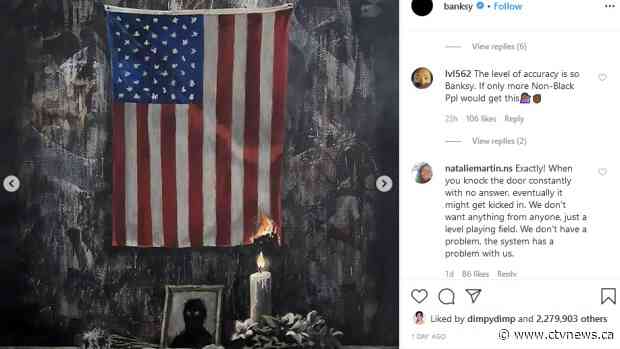 Banksy shows support for Black Lives Matter with new artwork