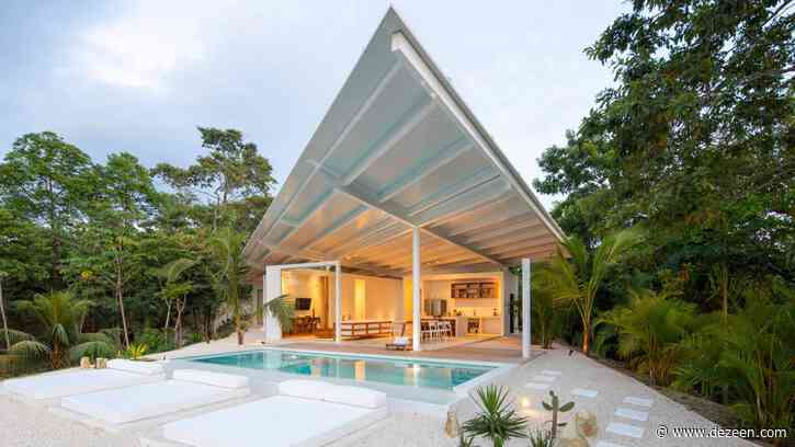 Studio Saxe tops white Costa Rican house with pointed roof