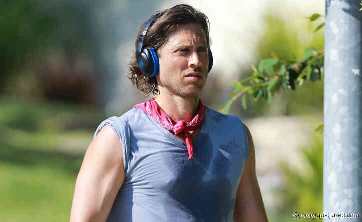 Brad Falchuk Works Up a Sweat During an Uphill Run