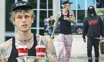 Machine Gun Kelly steps out without a mask to go grocery shopping with Travis Barker